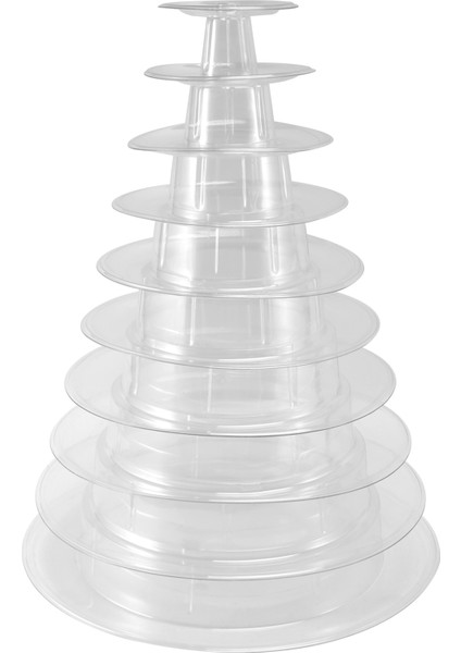 Düğün Doğum Günü Partisi Dekoru Için 10 Katlı Cupcake Tutucu Standı, Yuvarlak Makaron Kule Standı, Şeffaf Pasta Sergileme Rafı (Yurt Dışından)