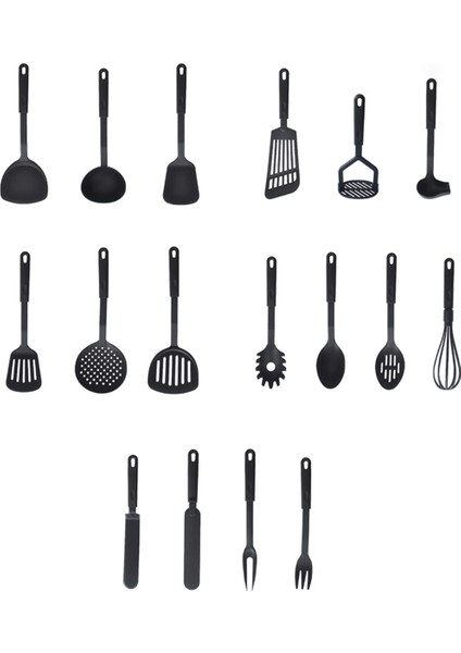 17 Parça Mutfak Gereçleri Seti, Naylon Yapışmaz Pişirme Gereçleri Seti, Yemek Pişirmek Için Mutfak Aletleri (Bpa Içermez) (Yurt Dışından)