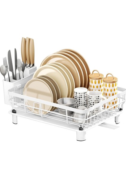 Mutfak Tezgahları Için Kompakt Bulaşıklık, Süzgeç Plakası, Çatal Bıçaklık ve Ayarlanabilir Döner Başlıklı Bulaşık Süzgeci (Yurt Dışından)