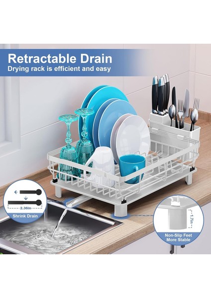 Mutfak Tezgahları Için Kompakt Bulaşıklık, Süzgeç Plakası, Çatal Bıçaklık ve Ayarlanabilir Döner Başlıklı Bulaşık Süzgeci (Yurt Dışından) indirimleri