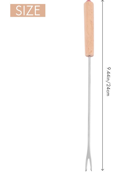 Paslanmaz Çelik Renk Kodlu Çikolata Çeşmesi Peynir Fondü Çatalları Meşe Ağacı Saplı Isıya Dayanıklı, Şişli Hatmi Kızartma Çubukları, 9,5 Inç (Yurt Dışından) fırsatları