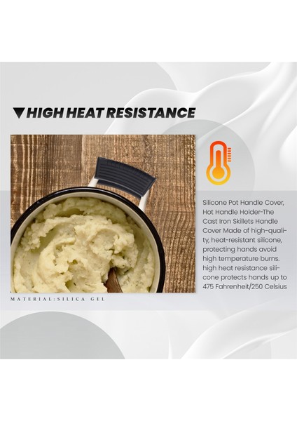 Silikon Sıcak Sap Tutucu Kapak Seti Yardımcı Tava Sapı Kılıfı Tencere Altlıkları Dökme Demir Tava Sapları Kavrama Kapakları (Yurt Dışından) fiyatları