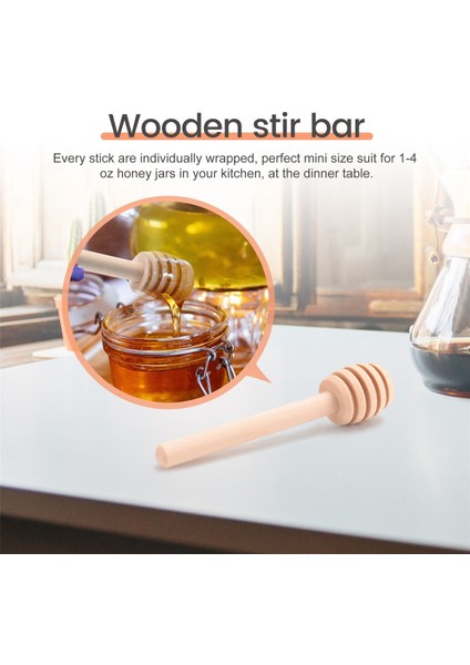 50'li Paket Mini 3 Inç Ahşap Bal Çubukları, Tek Tek Paketlenmiş, Bal Kavanozu Dağıtıcısı Için Servis Edici, Süzülmüş Bal, Düğün Partisi Hediyeleri (Yurt Dışından) indirimleri