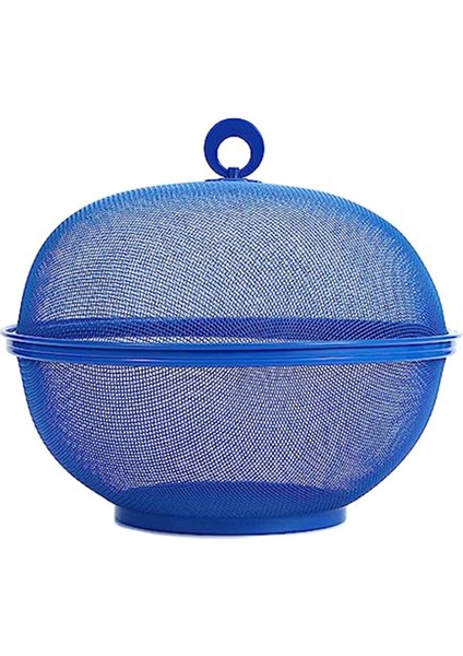Kapaklı Mutfak Eşyaları Meyve Tabağı Sebze Yıkama ve Süzme Sepeti Meyve ve Sebze Sepeti Kapağı Mavi (Yurt Dışından)