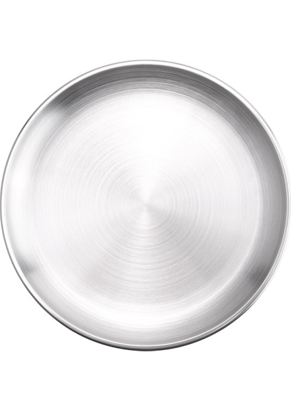 20 cm Paslanmaz Çelik Kemik Tükürük Kabı Gümüş Sığ Tepsi Metal Yemek Diski Yuvarlak Tabak Tatlı Sofra Takımı (Yurt Dışından) fiyatları