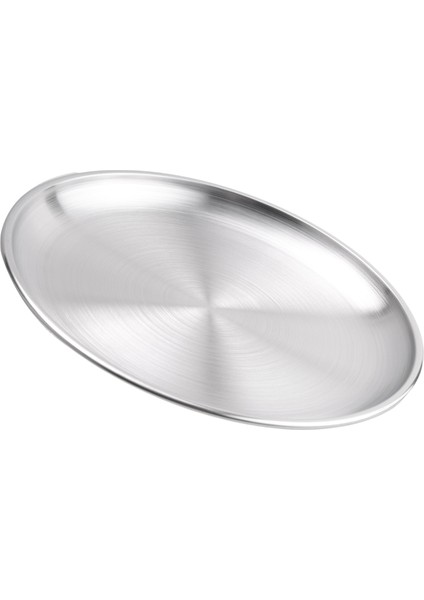20 cm Paslanmaz Çelik Kemik Tükürük Kabı Gümüş Sığ Tepsi Metal Yemek Diski Yuvarlak Tabak Tatlı Sofra Takımı (Yurt Dışından) modelleri