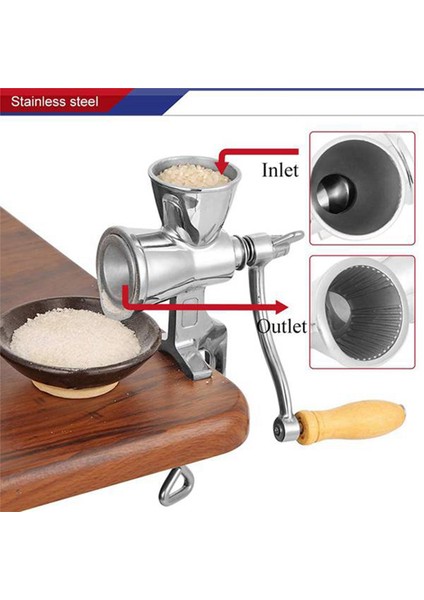 Manuel Tahıl Öğütücü El Kranklı Tahıl Değirmeni Paslanmaz Çelik Ev Mutfak Öğütme Aleti Kahve Mısır Pirinç Soya Fasulyesi (Yurt Dışından) indirimleri