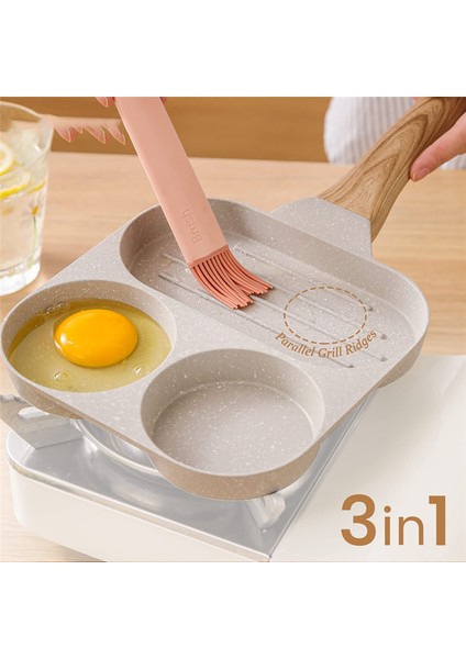 Yapışmaz Yumurta Tavası, Yumurta Kızartma Tavası Tavası, 3'ü 1 Arada Kahvaltı Izgara Tavası, Yumurta Tavası, Sağlıklı Tencere Yumurta Pişirici Tava (Yurt Dışından) modelleri
