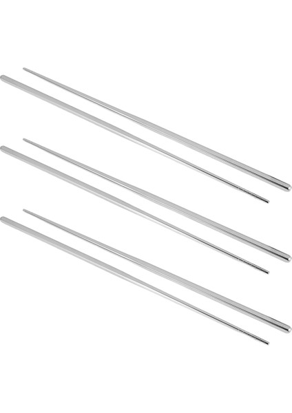 Çift Ekstra Uzun Paslanmaz Çelik Yemek Çubukları Kaymaz Dişli, Sıcak Tencere, Pişirme ve Kızartma Için (Yurt Dışından)