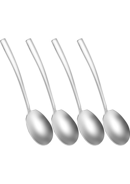 Büyük Servis Kaşığı, 4'lü Paslanmaz Çelik Büyük Servis Kaşığı Seti, Şık Büfe Ziyafet Partisi Tatil Için Ayna Kaplaması (Yurt Dışından) modelleri