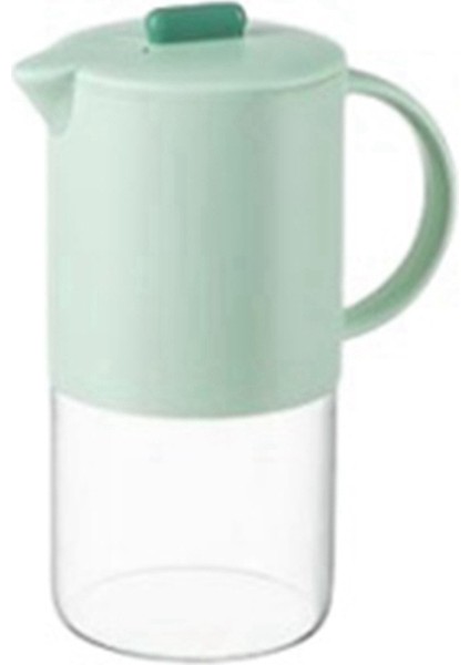 Taşınabilir Cam Su Sürahisi Kapaklı Mutfak Kahve Potu Saplı Kahve Çaydanlık Kahve Takımı Çay Takımı 1800ML Açık Yeşil (Yurt Dışından)