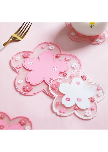 Sakura Çay Fincanı Altlığı Sakura Bardak Altlığı Yalıtımı Çay, Süt, Kupa, Içecek Bardak Altlıkları Pembe (Yurt Dışından) fırsatları