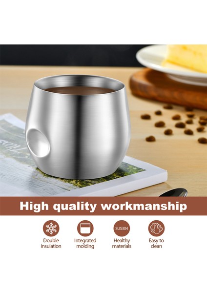 Paslanmaz Çelik Espresso Fincanları 2 Adet, 150 ml Çift Duvarlı Yalıtımlı Kırılmaz Bardak Küçük Bardak Açık Hava Piknikleri Partileri Için (Yurt Dışından) indirimleri