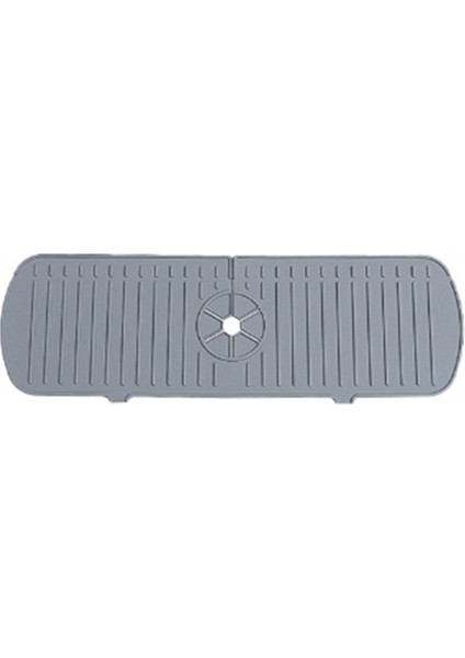 Mutfak Silikon Drenaj Pedi Banyo Musluğu Damlama Matı Lavabo Lavabo Sıçrama Geçirmez Drenaj Pedi Masa Gri M (Yurt Dışından)