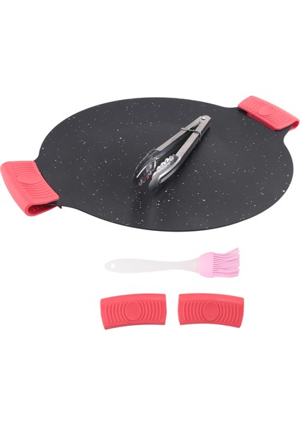 28 cm Açık Hava Kamp Izgara Plakası Yapışmaz Kore Barbekü Plakası Barbekü Et Tenceresi Düz (Yurt Dışından) fiyatları