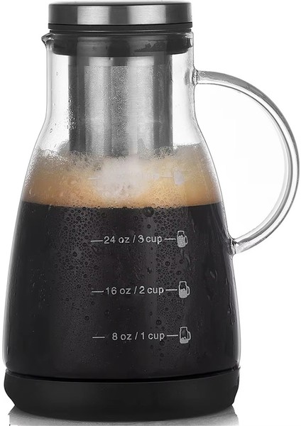 960 ml Çift Amaçlı Soğuk Demleme Kahve ve Çay Makinesi, Filtreli Espresso Buz Damlama Cam Demlik, Ev Kullanımı Için Cam Demlik (Yurt Dışından)