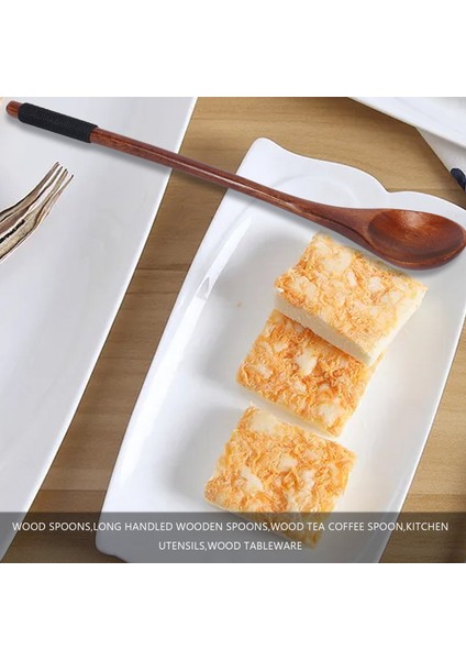 Adet Uzun Saplı Ahşap Kaşıklar Ahşap Çay Kahve Kaşığı Japon Tarzı Tatlı Kaşığı Seti Bal Karıştırma Kaşığı Ahşap Sofra Takımı (Yurt Dışından) fiyatları