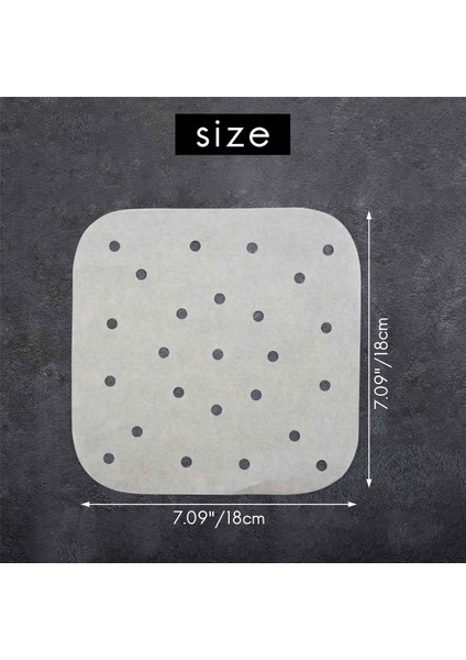 100 Adet Hava Fritözü Parşömen Kağıdı Delikli Ağartılmamış Kare Hava Fritözü Kaplamaları Buharlı Parşömen Kaplaması (Yurt Dışından) indirimleri