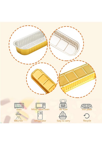 50 Adet Tek Kullanımlık Alüminyum Pişirme Kapları Mini Ekmek Kalıpları Dikdörtgen Muffin Kalıpları Mini Dar Kek Kalıpları Parti Için (Yurt Dışından) modelleri