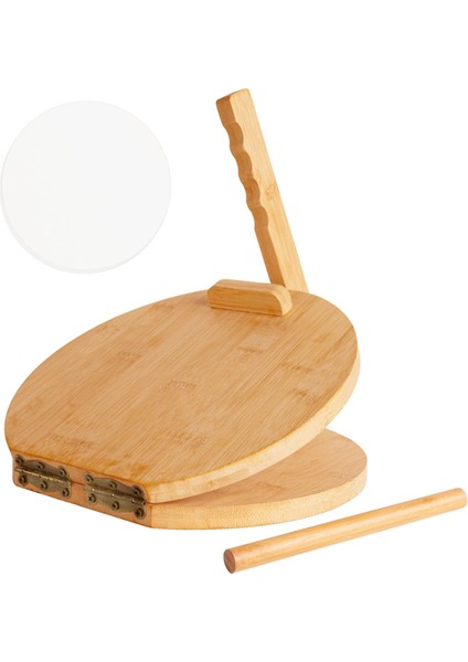 Ahşap Tortilla Presi 10 Inç Ahşap Tortilla Presi Makinesi, Oklava ve 50 Adet Parşömen Kağıdı Ile, Ev Yapımı Için (Yurt Dışından)