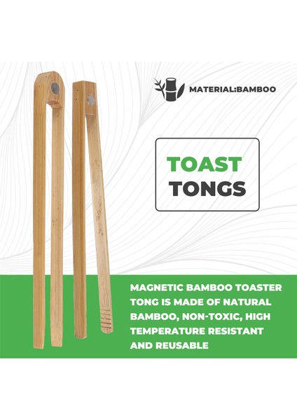 Parça Manyetik Bambu Tost Maşası 8,7 Inç Ahşap Mutfak Tost Maşası Pişirme Için, Doğal Bambu Mutfak Gereçleri (Yurt Dışından) fırsatları
