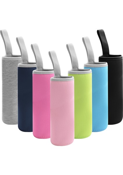 7'li Paket Cam Su Şişesi Kılıfı 12 Oz - 19 Oz Neopren Yalıtımlı Katlanabilir Içecek Şişesi Kılıfı Taşıyıcısı, Çok Renkli (Yurt Dışından)