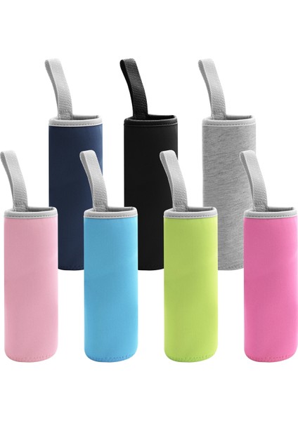 7'li Paket Cam Su Şişesi Kılıfı 12 Oz - 19 Oz Neopren Yalıtımlı Katlanabilir Içecek Şişesi Kılıfı Taşıyıcısı, Çok Renkli (Yurt Dışından) modelleri