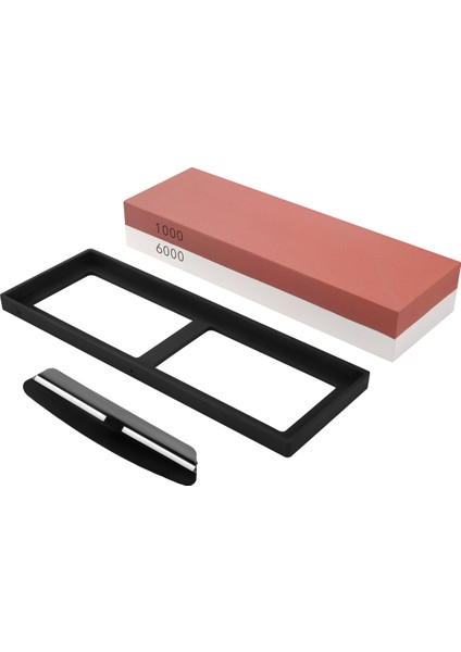 Bileme Taşı, 1000/6000 Grit Bileme Taşı, Kaymaz Silikon Taban ve Açı Kılavuzu ile 2'si 1 Arada Çift Taraflı Bıçak Bileyici (Yurt Dışından)