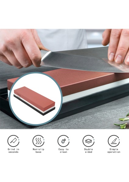 Bileme Taşı, 1000/6000 Grit Bileme Taşı, Kaymaz Silikon Taban ve Açı Kılavuzu ile 2'si 1 Arada Çift Taraflı Bıçak Bileyici (Yurt Dışından) indirimleri