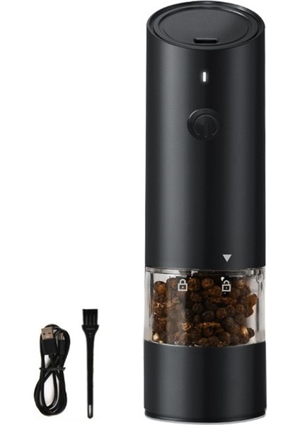 Elektrikli Tuz ve Karabiber Öğütücü USB Şarjlı Otomatik Tuz ve Karabiber Öğütücü, Mutfaklar ve Restoranlar Için Uygundur, C (Yurt Dışından)