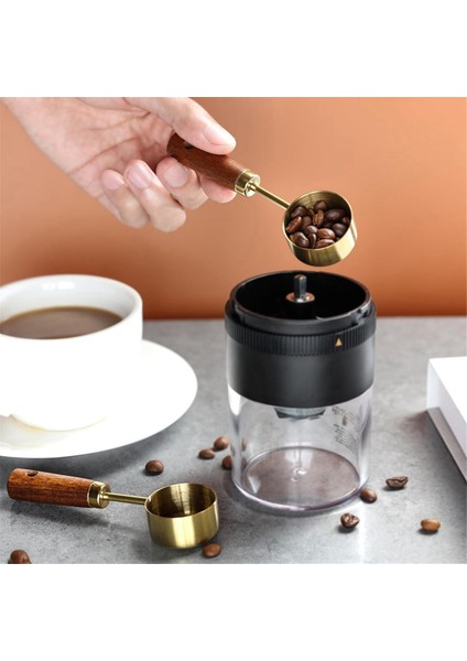 Öğütülmüş Kahve Için Paslanmaz Çelik Kahve Kepçesi, Ahşap Saplı 15 ml Kahve Ölçü Kepçesi, Kahve Kaşıkları-B (Yurt Dışından) fırsatları