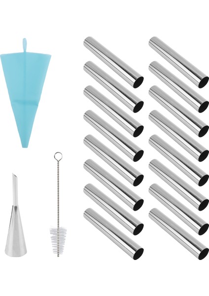 19 Adet Cannoli Tüp Kalıp Seti Paslanmaz Çelik Yapışmaz Krem Boynuz Danimarka Pastası Kalıbı Kabuklu Krem Rulo Için (Yurt Dışından) modelleri