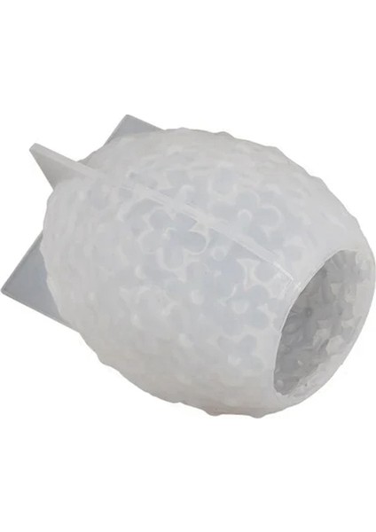 Oyma Çiçek Yumurta Silikon Mum Kalıbı Catharanthus Top Sabun Reçine Alçı Kalıbı Çikolatalı Kek, L (Yurt Dışından)