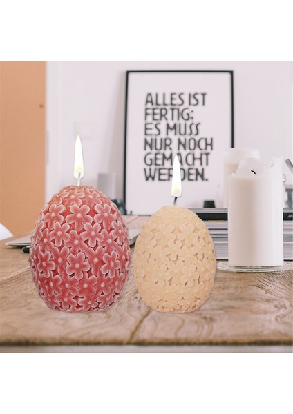 Oyma Çiçek Yumurta Silikon Mum Kalıbı Catharanthus Top Sabun Reçine Alçı Kalıbı Çikolatalı Kek, L (Yurt Dışından) fiyatları