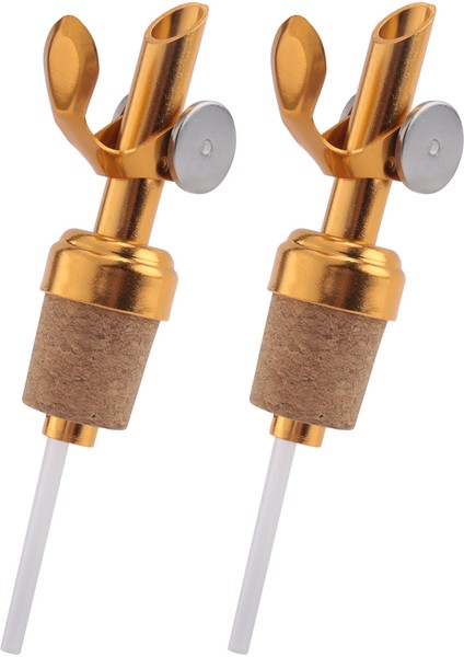 2'li Paket Altın Zeytinyağı Musluğu Mantarlı Yağ Musluğu Likör Dökücüler Zeytinyağı ve Sirke Tıpası Mutfak Için (Yurt Dışından) modelleri