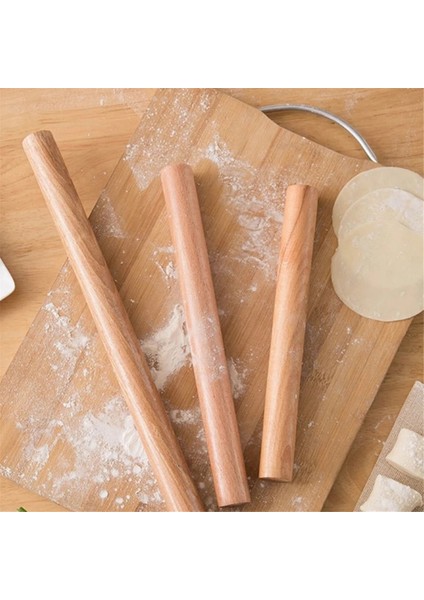 Ev Tipi Oklava, 25/30/50 cm 3'lü Paket Masif Ahşap Oklava, Hamur Açma Aletleri Mutfak (Yurt Dışından) fiyatları