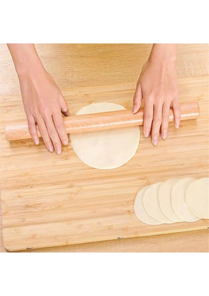 Ev Tipi Oklava, 25/30/50 cm 3'lü Paket Masif Ahşap Oklava, Hamur Açma Aletleri Mutfak (Yurt Dışından) indirimleri