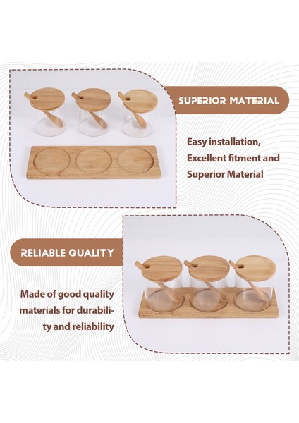 Kapaklı ve Kaşıklı Baharat Kavanozları, 3'lü Set Mutfak Şeffaf Baharat Tuz Biber Saklama Kapları (Yurt Dışından) indirimleri