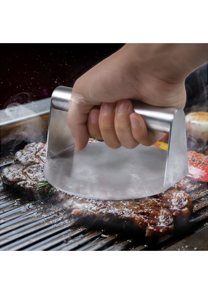 Burger Presi, Yuvarlak Smash Burger Presi, Izgara Aksesuarları Seti, Hamburger Köfte Makinesi ve Sıkma Yağı (Yurt Dışından) fırsatları
