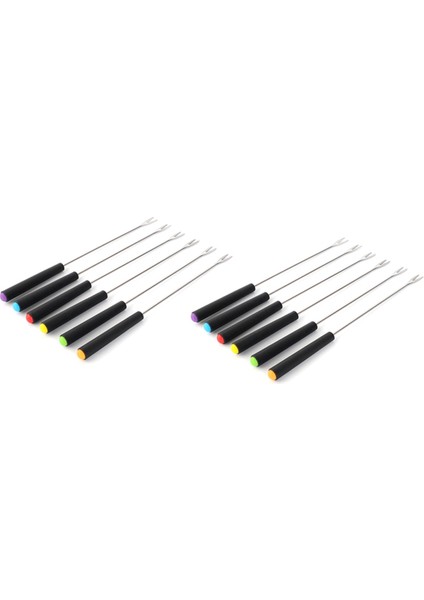 Paslanmaz Çelik Fondü Çatalları, Çikolata Çeşmesi Peynir Fondü Kavrulmuş Hatmi Için Uzun Çatal Peynir Fondü Çatalları (Yurt Dışından)