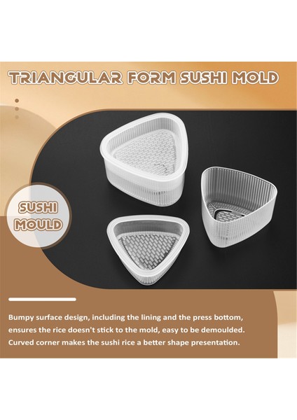 Adet Üçgen Formlu Suşi Kalıbı Onigiri Pirinç Topu Çerçeve Gıda Kalıbı Dekorasyon Araçları (Yurt Dışından) fırsatları