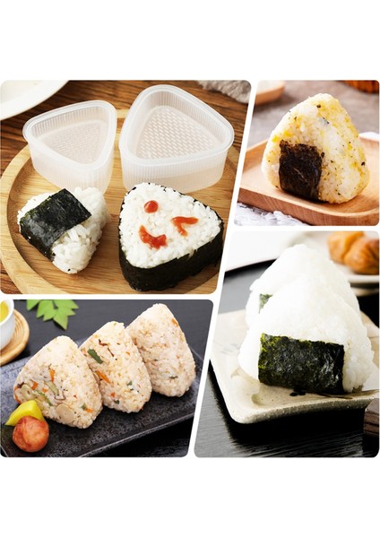 Adet Üçgen Formlu Suşi Kalıbı Onigiri Pirinç Topu Çerçeve Gıda Kalıbı Dekorasyon Araçları (Yurt Dışından) indirimleri