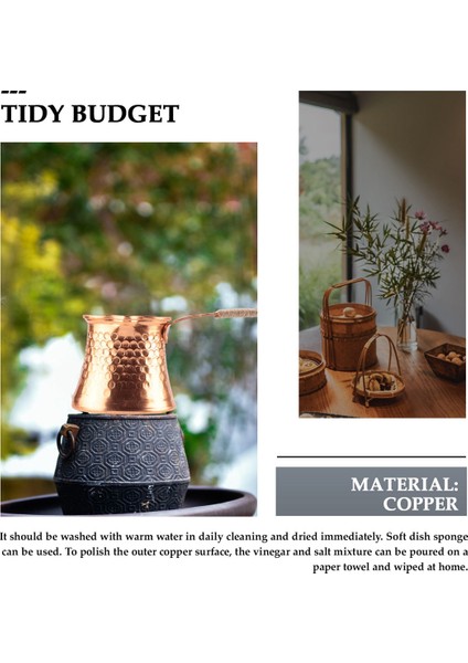 Türk Kahvesi Cezvesi Kahve Makinesi Moka Pot 3 Kişilik 200 ml Bakır El Yapımı Yüksek Kaliteli Dekoratif Hediye Aksesuarı (Yurt Dışından) fiyatları