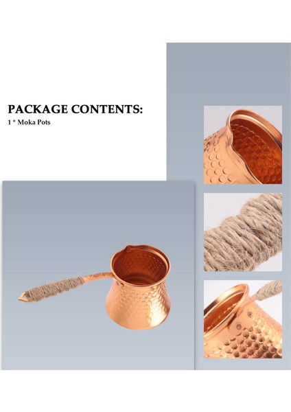 Türk Kahvesi Cezvesi Kahve Makinesi Moka Pot 3 Kişilik 200 ml Bakır El Yapımı Yüksek Kaliteli Dekoratif Hediye Aksesuarı (Yurt Dışından) indirimleri