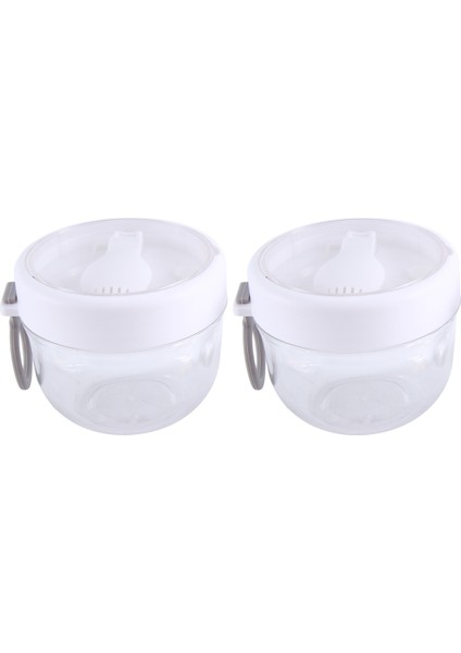 Kapaklı ve Kaşıklı Gece Boyu Yulaf Kapları 2 Adet, 20 Oz Taşınabilir Plastik Yoğurt Kavanozları, Sızdırmaz Tatlı Kapları Beyaz (Yurt Dışından) indirimleri