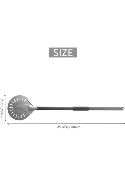 Uzun Saplı 9 Inç Delikli Çıkarılabilir Pizza Çevirme Kabı Pizza Küreği Alüminyum Pizza Kabı Kürek Kabı (Yurt Dışından) fırsatları