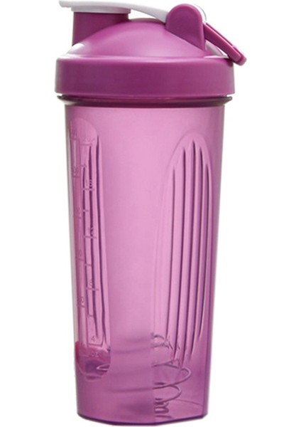 Shaker Kupası Spor Taşınabilir Kullanışlı Karıştırma Kabı 600 ml Plastik Çalkalayıcı Şişe Yetişkinler Için Mor (Yurt Dışından)