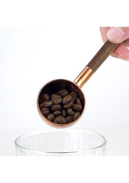 Kahve Çekirdeği Ölçü Kaşığı Masif Ahşap Bakır Ölçü Kaşığı Kahve Tozu Miktar Kaşığı Ölçü Kaşığı 10G (Yurt Dışından) fırsatları