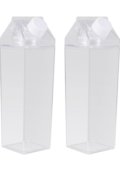 2 Adet Şeffaf Kare Süt Suyu Şişesi Taşınabilir Plastik Bardak Süt Kartonu Su Şişesi Açık Kamp Içme Bardağı B (Yurt Dışından) modelleri