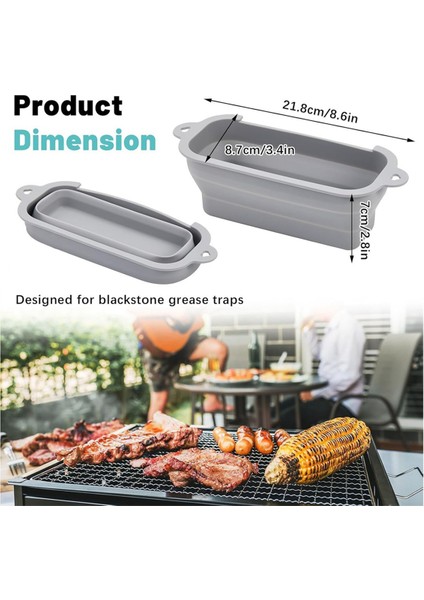 Blackstone 17 Inç, 22 Inç, 28 Inç, 30 Inç Izgara ve Yeniden Kullanılabilir Silikon Izgara Yağ Tutucu ile Uyumlu 4 Adet Yağ Kabı Astarı (Yurt Dışından) fiyatları